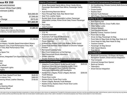 Used 2016 Lexus RX 350 AWD w/ Premium Package image 17