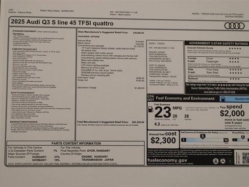 New 2025 Audi Q3 2.0T Premium image 32