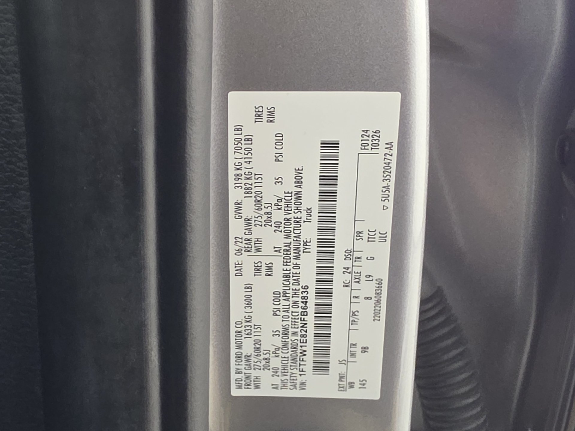 Used 2022 Ford F150 Platinum w/ Equipment Group 701A High AWD/4WD image 53