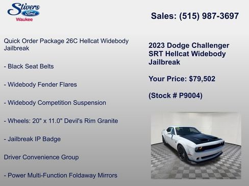 Used 2023 Dodge Challenger SRT Hellcat RWD image 8
