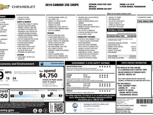 Used 2019 Chevrolet Camaro SS image 4