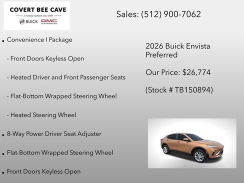 New 2026 Buick Envista Preferred w/ Convenience I Package image 12