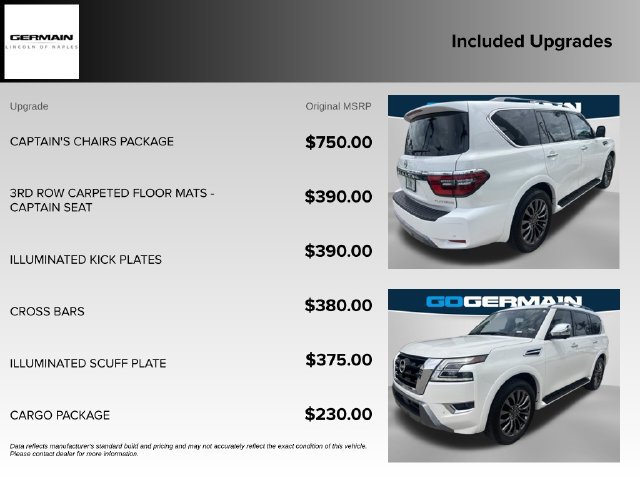 Used 2023 Nissan Armada Platinum w/ Captain's Chairs Package RWD image 24