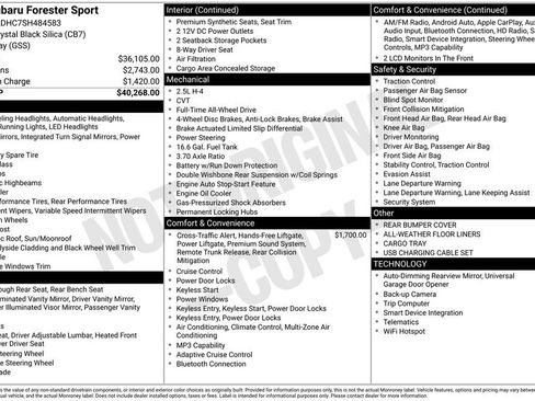 Certified 2025 Subaru Forester Sport image 27