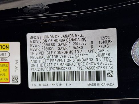 Certified 2024 Honda Civic Sport image 29