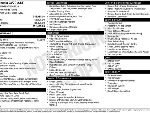 New 2026 Genesis GV70 2.5T image 3