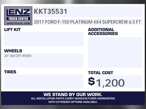 Used 2017 Ford F150 Platinum w/ Max Trailer Tow Package AWD/4WD image 2