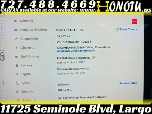 Used 2023 Tesla Model X AWD/4WD image 2