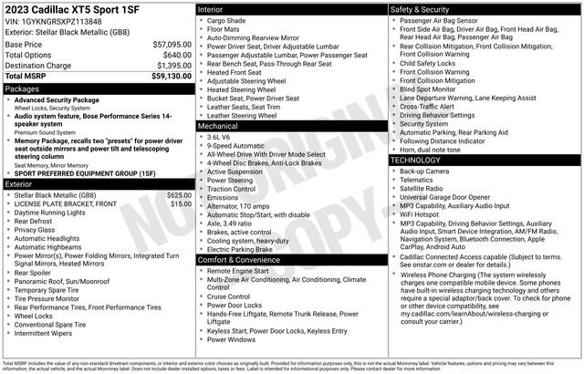 Certified 2023 Cadillac XT5 Sportv AWD/4WD image 2