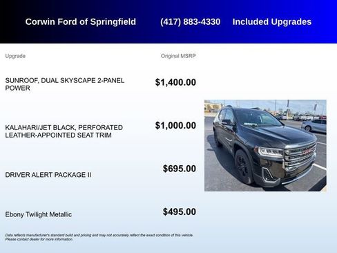 Used 2020 GMC Acadia AT4 w/ Driver Alert Package II image 5