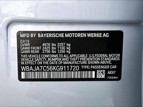 Used 2019 BMW 530i xDrive w/ Convenience Package image 35