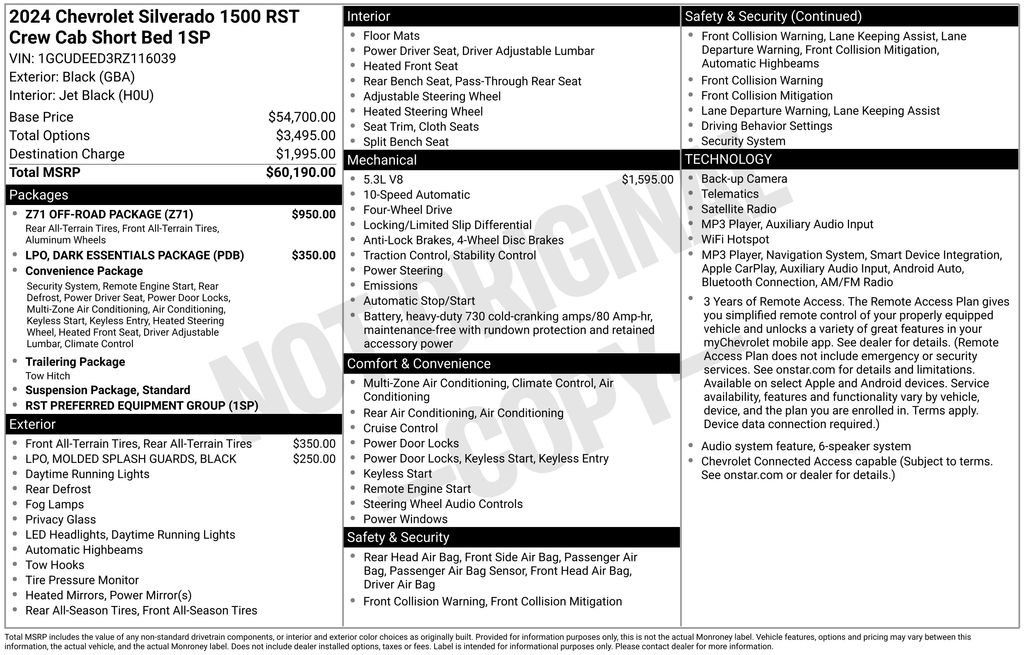 Certified 2024 Chevrolet Silverado 1500 RST w/ Z71 Off-Road Package AWD/4WD image 2