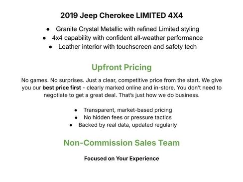 Used 2019 Jeep Cherokee Limited AWD/4WD image 3