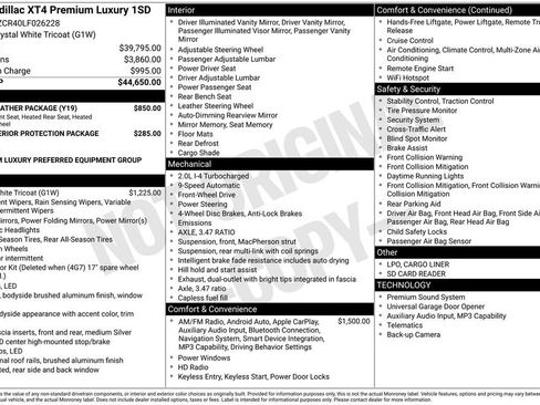 Used 2020 Cadillac XT4 Premium Luxury w/ Cold Weather Package FWD image 40