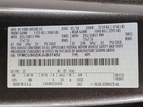 Used 2018 Ford Escape SE w/ SE Sync 3 Package AWD/4WD image 33