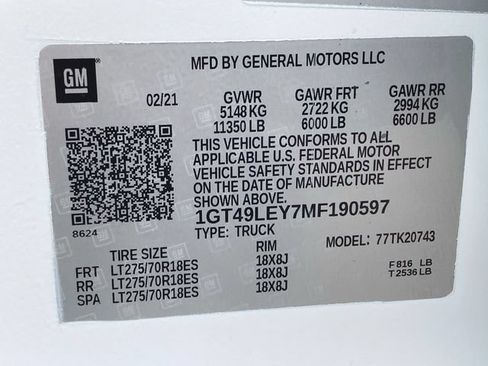 Used 2021 GMC Sierra 2500 4x4 Crew Cab w/ Convenience Package image 14