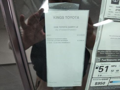 New 2026 Toyota Camry LE image 8