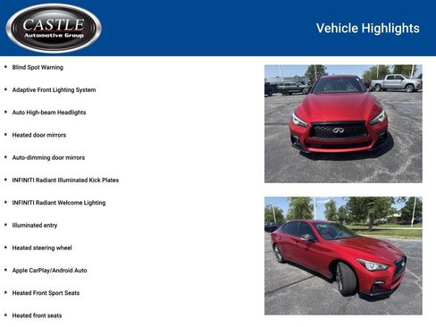 Used 2021 INFINITI Q50 Red Sport 400 w/ Proactive Package AWD/4WD image 8