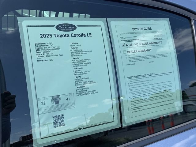 Used 2025 Toyota Corolla LE FWD image 46
