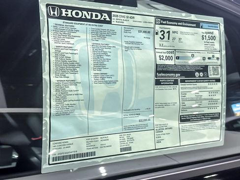 New 2026 Honda Civic Si image 33
