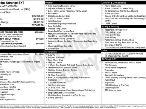Used 2017 Dodge Durango SXT w/ Quick Order Package 23B RWD image 26