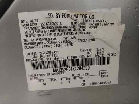Used 2019 Ford EcoSport SE w/ SE Convenience Package FWD image 33