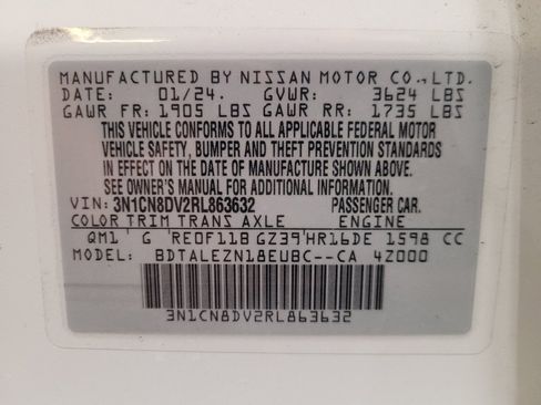 Used 2024 Nissan Versa S w/ S Plus Package FWD image 33