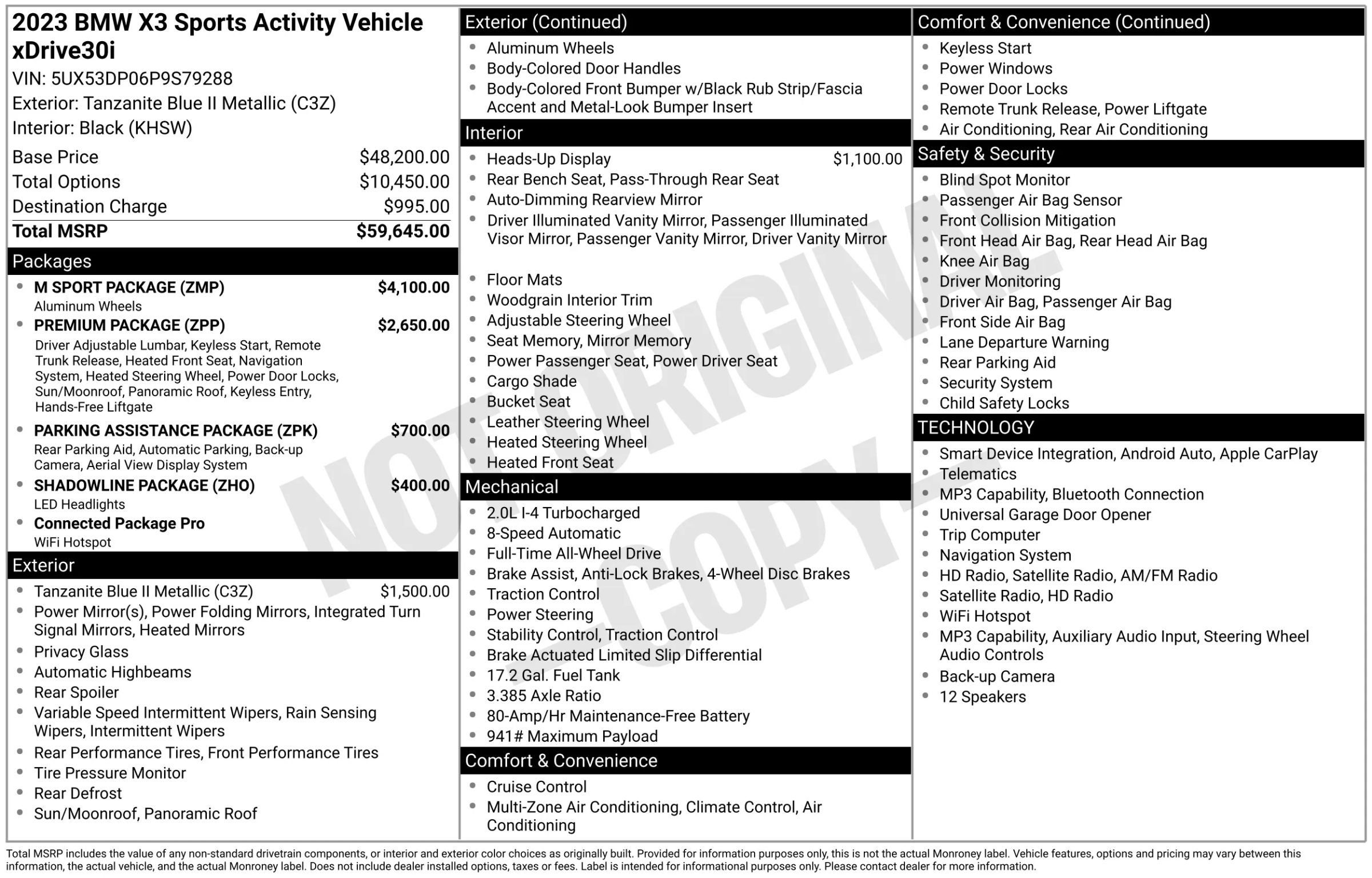 Used 2023 BMW X3 xDrive30i w/ M Sport Package AWD/4WD image 4