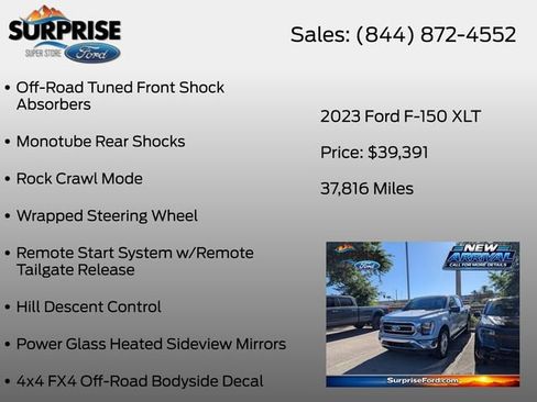Used 2023 Ford F150 XLT w/ Equipment Group 302A High AWD/4WD image 27