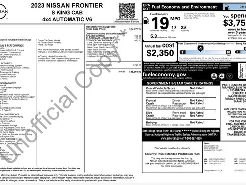 Used 2023 Nissan Frontier S w/ Technology Package AWD/4WD image 2