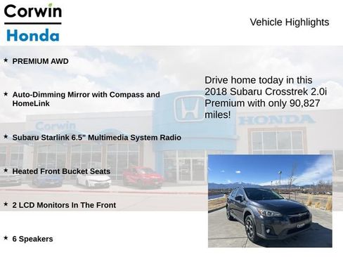 Used 2018 Subaru Crosstrek 2.0i Premium image 6