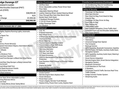 Used 2026 Dodge Durango GT RWD image 10