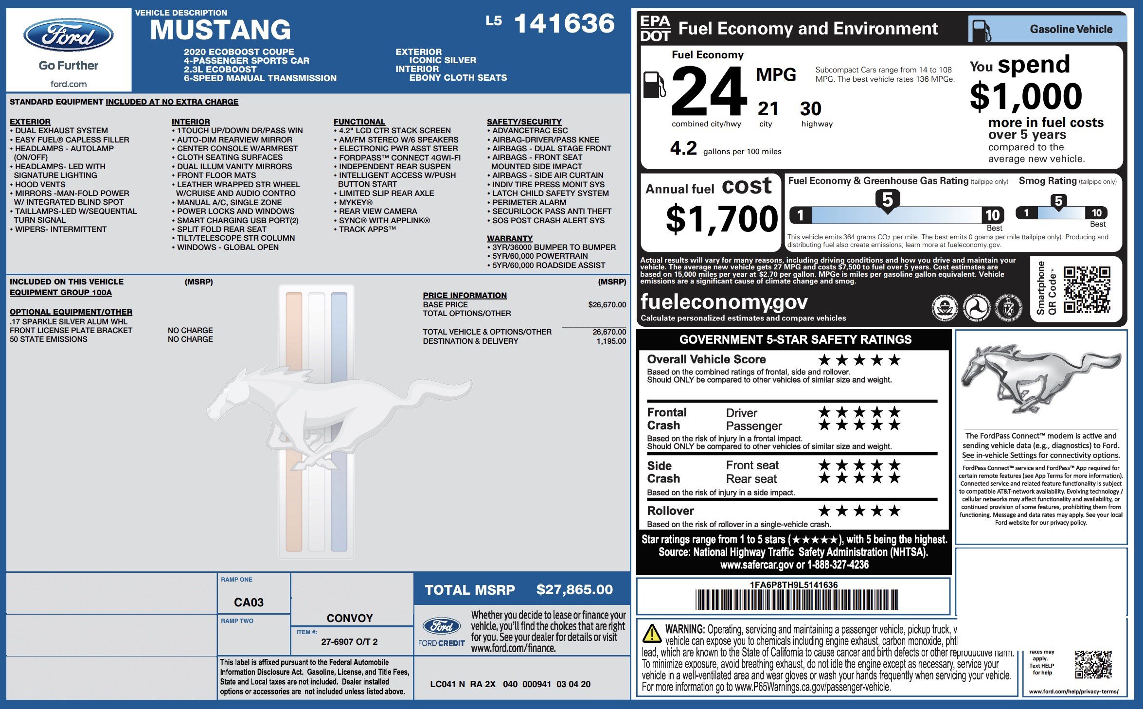 Used 2020 Ford Mustang Coupe RWD image 4