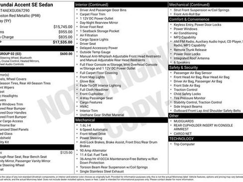 Used 2016 Hyundai Accent SE w/ Option Group 02 FWD image 31