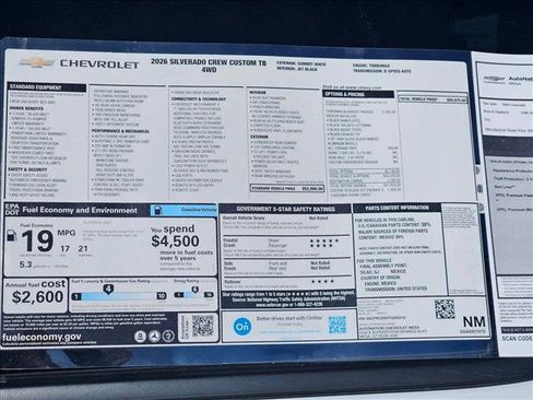 New 2026 Chevrolet Silverado 1500 Custom Trail Boss w/ Turbomax Blackout Package image 17