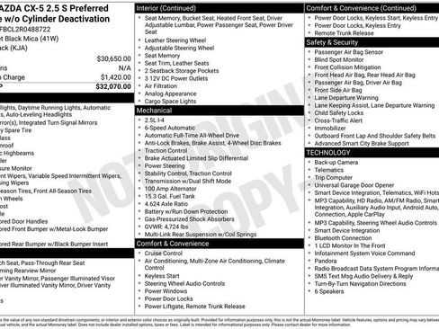 Used 2024 MAZDA CX-5 AWD 2.5 S w/ Preferred Package image 3