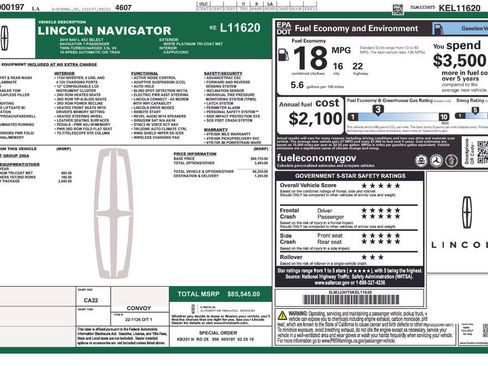 Used 2019 Lincoln Navigator L Select w/ Technology Package RWD image 4