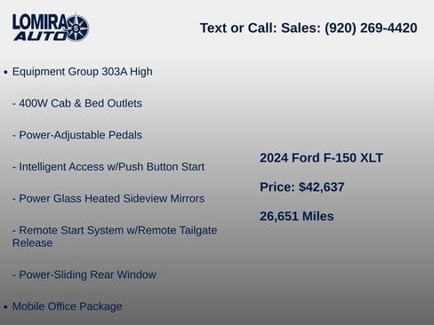 Used 2024 Ford F150 XLT w/ Equipment Group 303A High AWD/4WD image 8