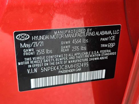 Certified 2021 Hyundai Sonata N Line w/ Preferred Accessory Package FWD image 35