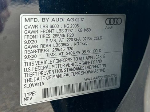 Used 2017 Audi Q7 3.0T Premium Plus w/ Premium Plus Package AWD/4WD image 76