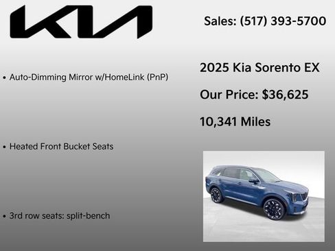 Used 2025 Kia Sorento EX w/ Panoramic Sunroof Package AWD/4WD image 12