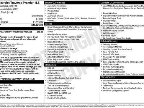 Used 2020 Chevrolet Traverse Premier AWD/4WD image 10