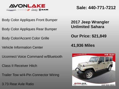 Used 2017 Jeep Wrangler Unlimited Sahara w/ Max Tow Package image 18
