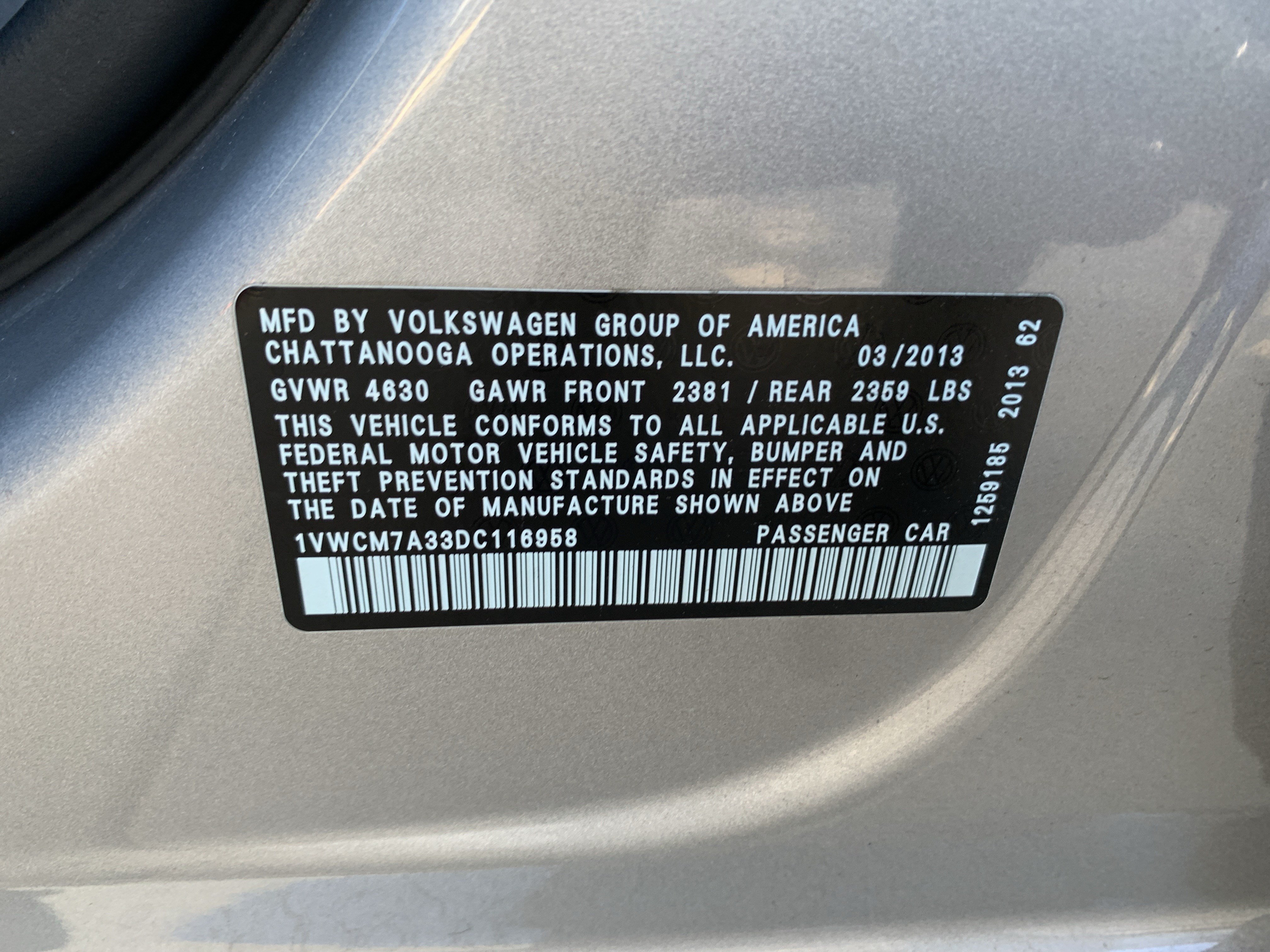 Used 2013 Volkswagen Passat 3.6 SEL Premium FWD image 36