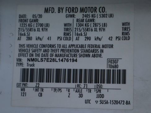 Used 2020 Ford Transit Connect XL FWD image 44