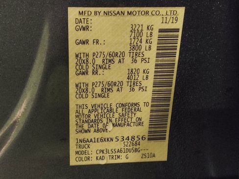 Used 2019 Nissan Titan SV w/ SV Convenience Package RWD image 33