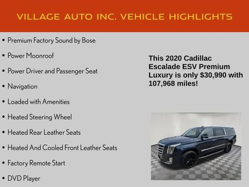 Used 2020 Cadillac Escalade ESV Premium Luxury AWD/4WD image 14