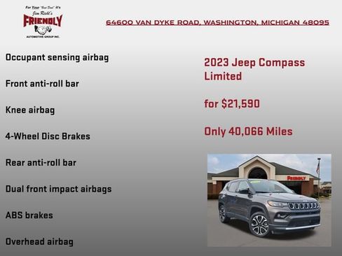 Used 2023 Jeep Compass Limited AWD/4WD image 15