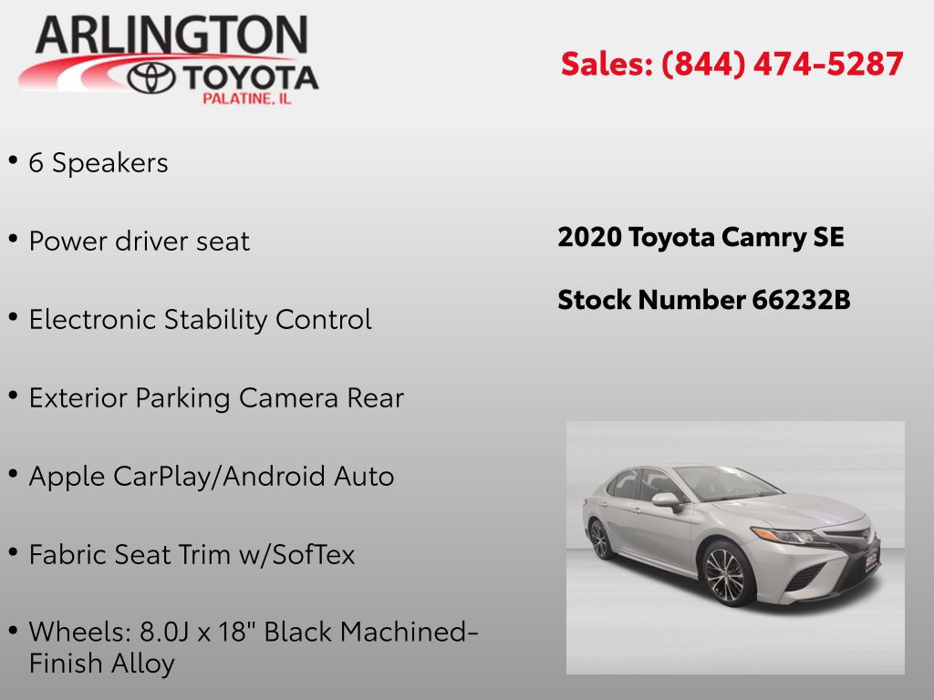 Used 2020 Toyota Camry SE FWD image 4