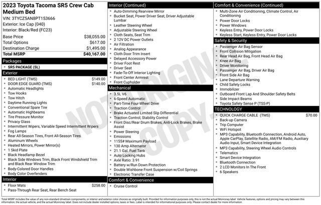 Certified 2023 Toyota Tacoma SR5 AWD/4WD image 35